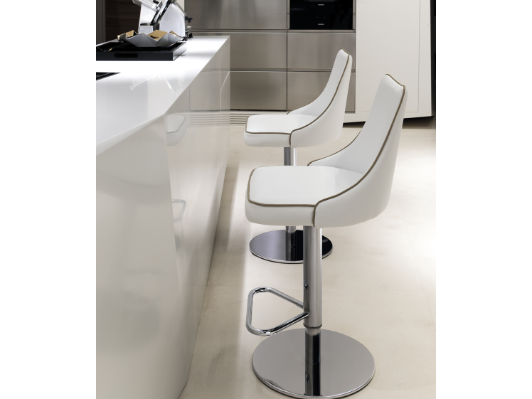 Bontempi Casa - Clara Gas adjustable stool (Premium Eco-leather)