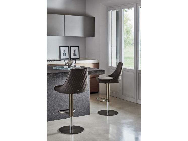 Bontempi Casa - Clara Gas adjustable stool (Premium Eco-leather)