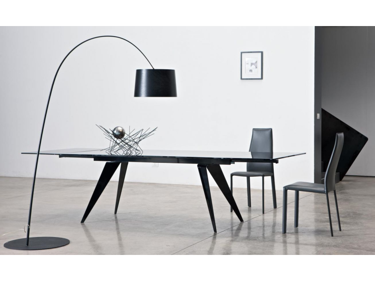 Bontempi Casa - Ramos 200cm glass Extendable Dining Table