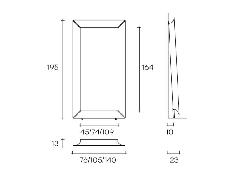 Fiam Italia - Caadre Floor standing Mirror (195 x 105cm)