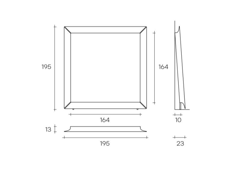 Fiam Italia - Caadre Floor Mirror (195 x 195cm)