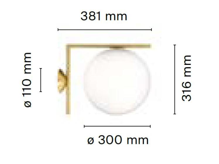 Flos - IC 2 chrome - Ceiling & Wall Light (clearance)