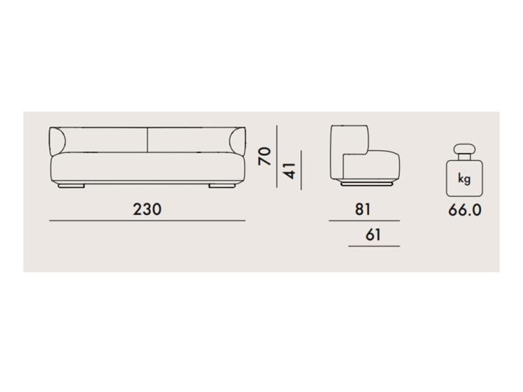 KARTELL - (A6281) K-WAITING SOFA 