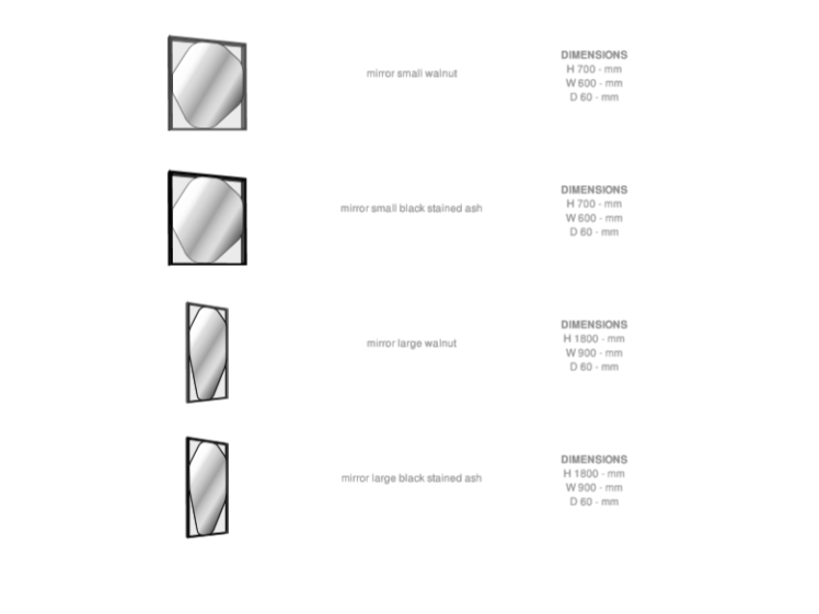 Ligne Roset - Belize wall Mirrors