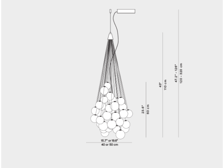 Luceplan – Stochastic Multi-Drop Pendant