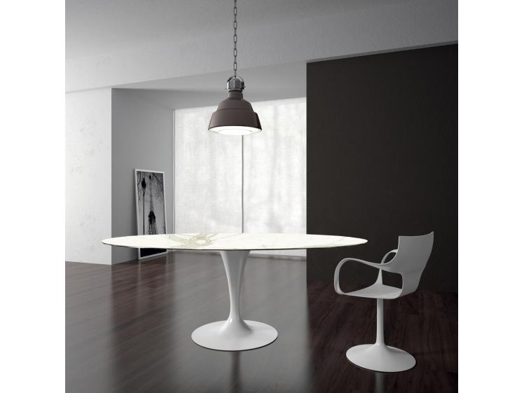 Sovet Italia - Flute 100cm Round Ceramic Dining Table