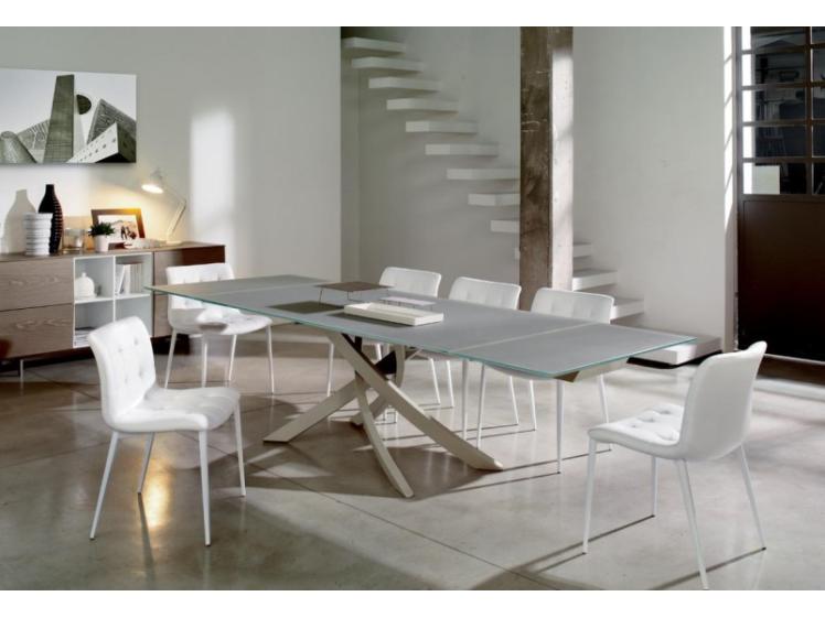 Bontempi Casa - Kuga Leather chair & Metal leg