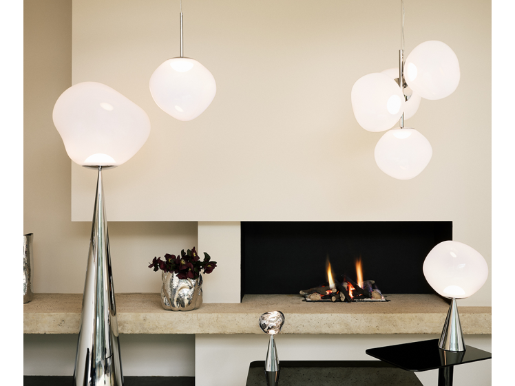 Tom Dixon Melt Cone Fat Floor (Opal/Silver)