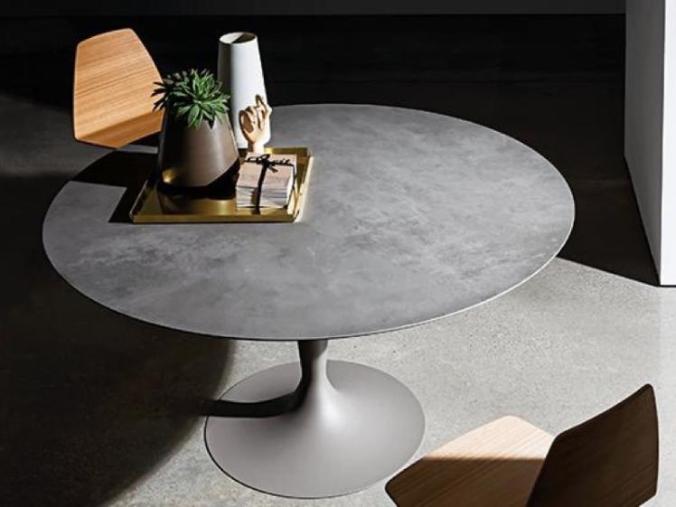 Sovet Italia - Flute 150cm Round Ceramic Dining Table