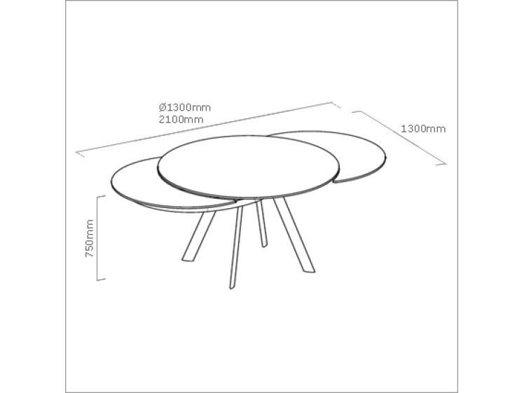 Bontempi Casa - Giro Round Extending Table