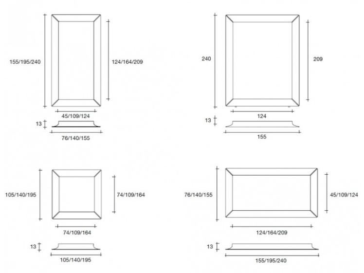 Fiam Italia - Caadre Square Wall Hung Mirror