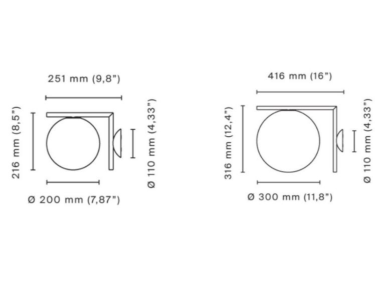 Flos - IC 2 Ceiling & Wall Light