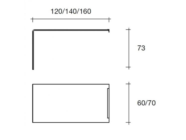 Fiam Italia - Rialto L Desk Wall Mounted