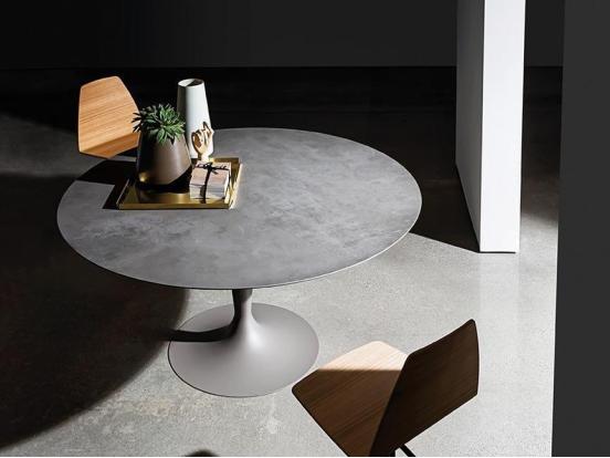 Sovet Italia - Flute 100cm Round Ceramic Dining Table