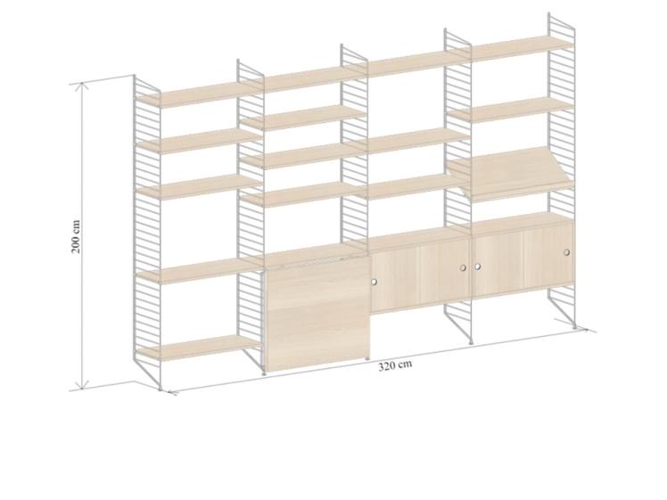 String - Kitchen Shelving System Ash