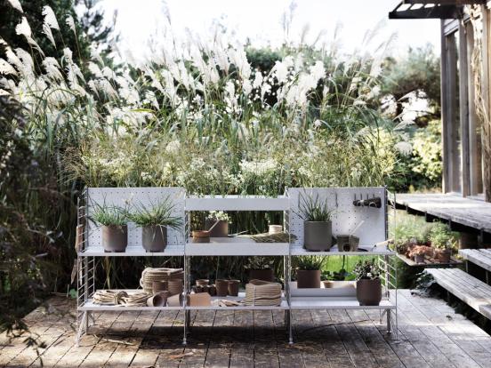 String - Outdoor - 3 Section Freestanding Galvanised Shelf