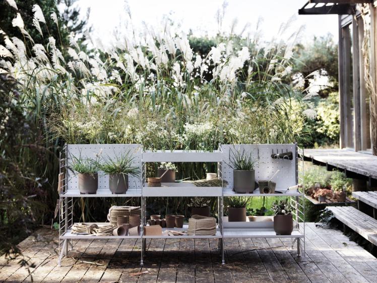 String - Outdoor - 3 Section Freestanding Galvanised Shelf