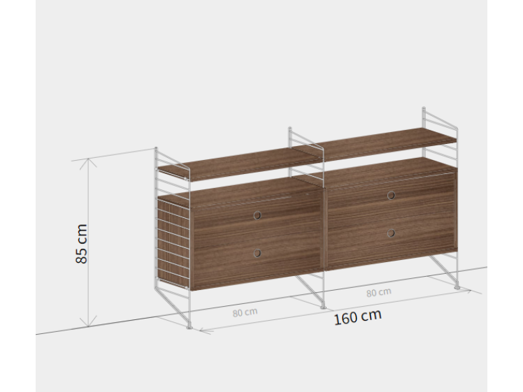 String - Floor mounted Side Board for Bedroom
