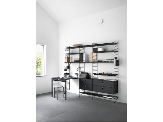 String - Home Office - Workspace Shelving System - Black