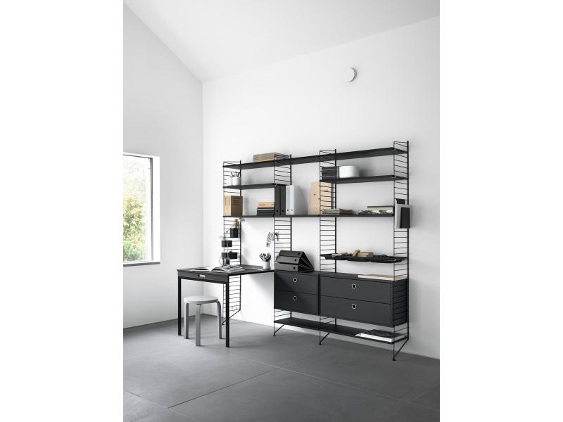 String - Home Office - Workspace Shelving System - Black