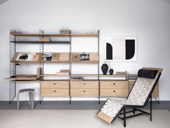 String - Home Office Shelving System Oak